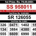 today lottery result sthree sakthi